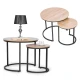 Set of 2 coffee tables round loft design ModernHome