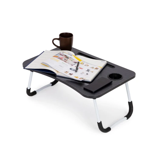 Melna klēpjdatora pamatne 60x40 cm Galdi un žurnālu galdiņi ModernHome