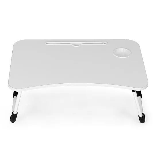 Salokāms balts klēpjdatora statīvs 60 x 40 cm ModernHome