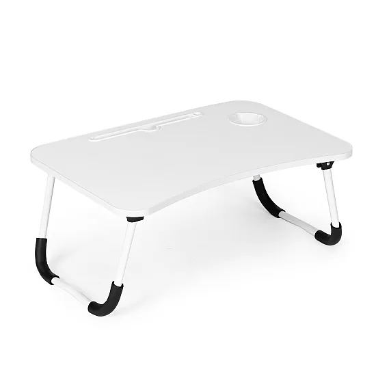 Salokāms balts klēpjdatora statīvs 60 x 40 cm ModernHome