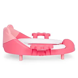 Bērniem paredzēts tualetes sēdekļa vāciņš ar rokturiņiem, mīkstu polsterējumu, rozā krāsā, „ECOTOYS“