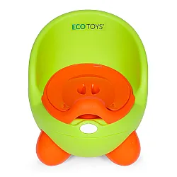 Vaikams skirtas žalias tualetas su nuimamu įdėklu ECOTOYS