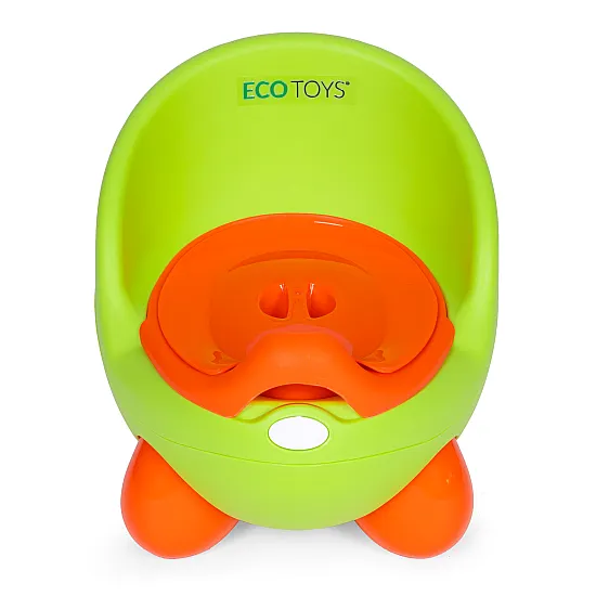 ECOTOYS Zaļā tualete bērniem ar noņemamu oderējumu