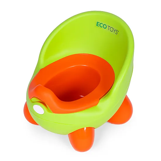 ECOTOYS Zaļā tualete bērniem ar noņemamu oderējumu