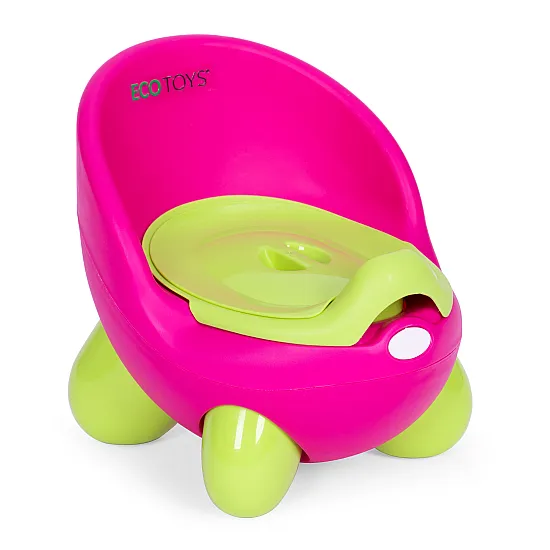Bērnu tualete ar noņemamu oderi rozā un zaļā krāsā ECOTOYS