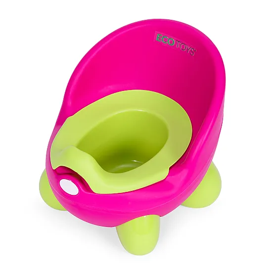 Bērnu tualete ar noņemamu oderi rozā un zaļā krāsā ECOTOYS