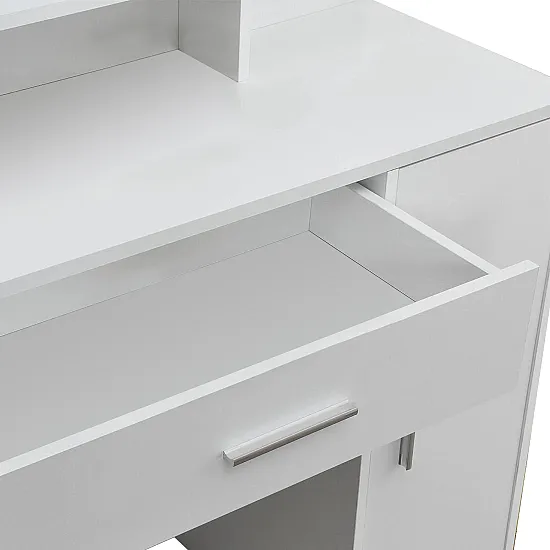 Balts tualetes galdiņš ar spoguli „ModernHome“
