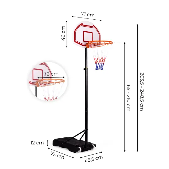 Regulējams basketbola stends līdz 210 cm MultiGarden