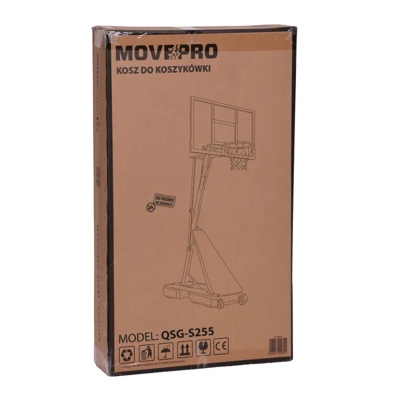 MOVEPRO regulējams basketbola stends 305 cm augstumā