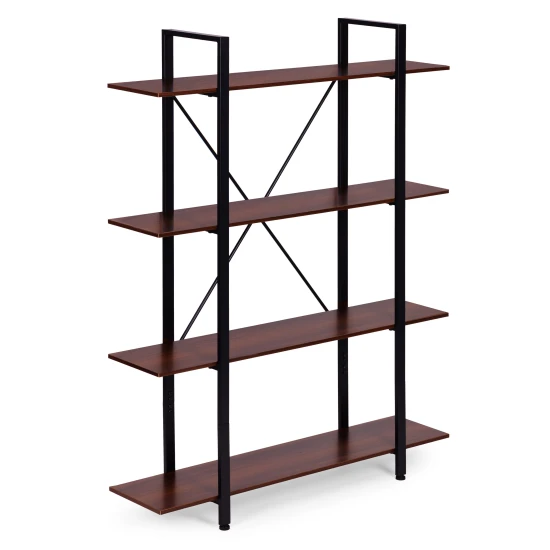 Plaukts ar metāla rāmi dzīvojamajai istabai vai birojam, 4 plaukti Plaukti ModernHome