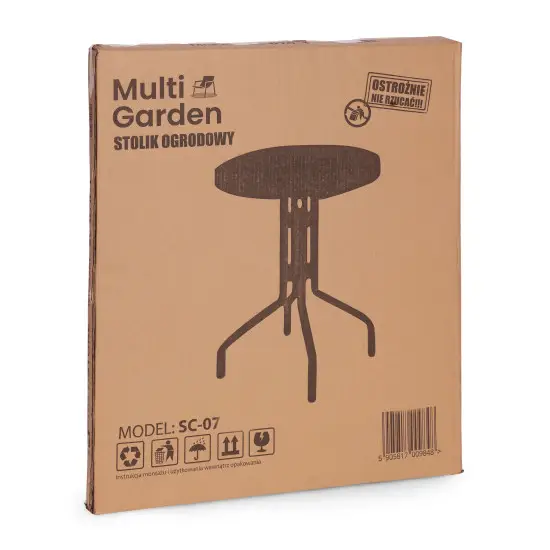 Apļveida melns galds, 80 cm