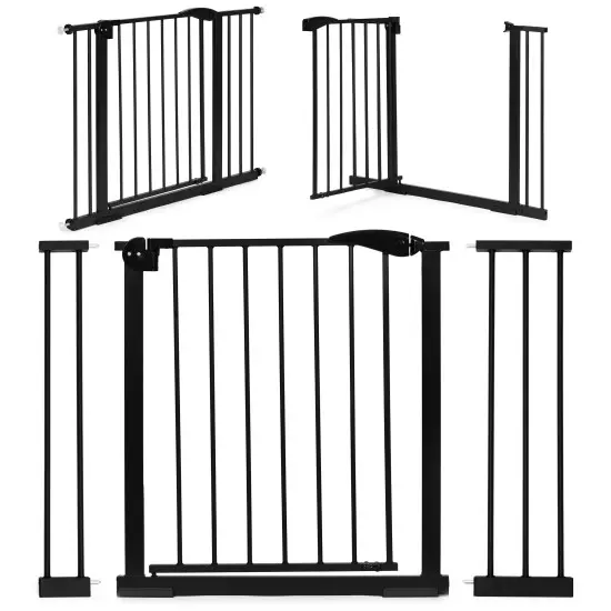 Melni drošības vārtiņi, 74–105 cm Aizsargbarjeras ECOTOYS