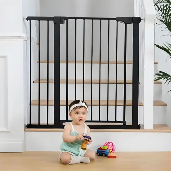 Melni drošības vārtiņi, 74–105 cm Aizsargbarjeras ECOTOYS
