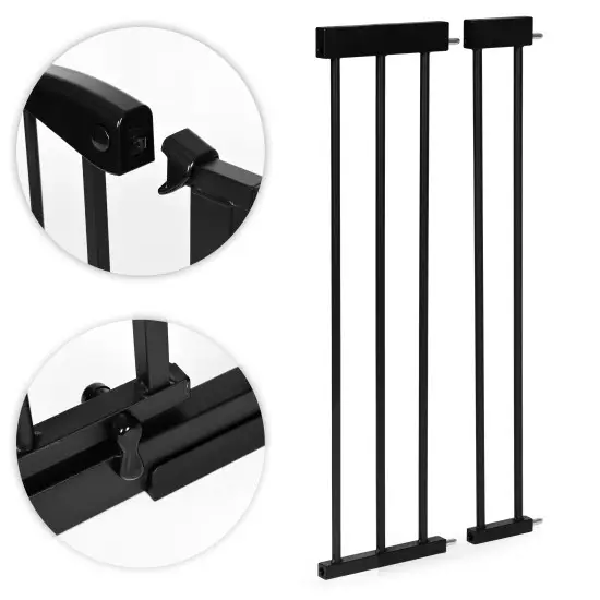 Melni drošības vārtiņi, 74–105 cm Aizsargbarjeras ECOTOYS