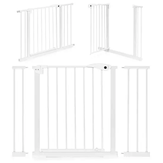 Baltas drošības vārtiņš 74–105 cm Aizsargbarjeras ECOTOYS