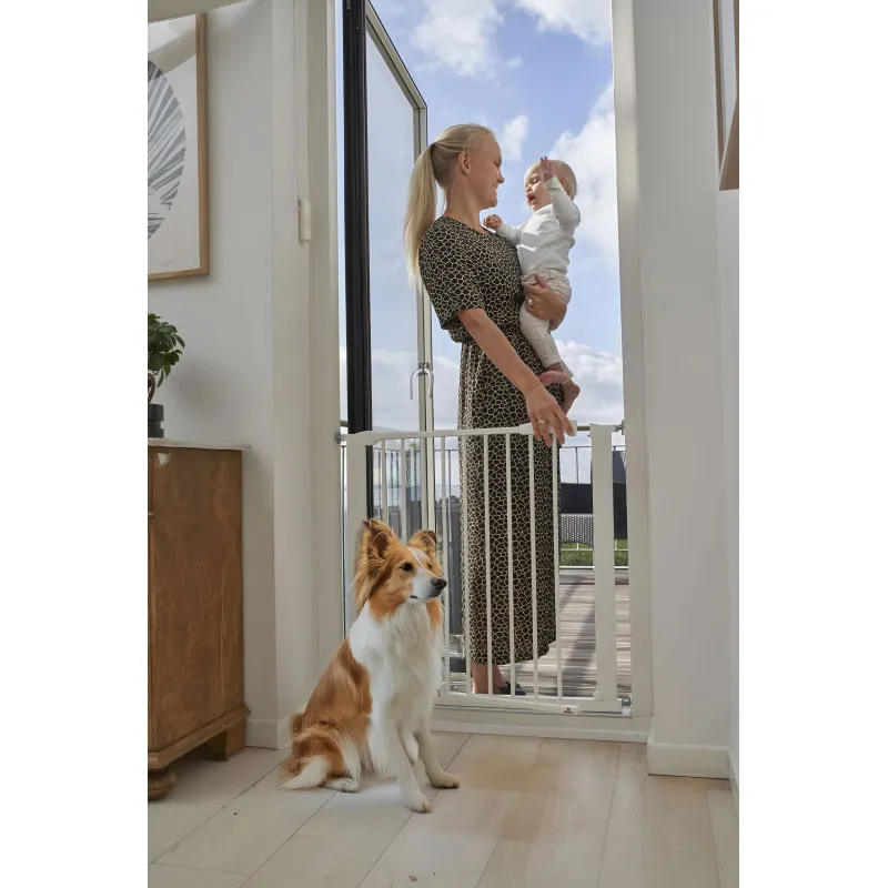 Baltas drošības vārtiņš 74–105 cm Aizsargbarjeras ECOTOYS