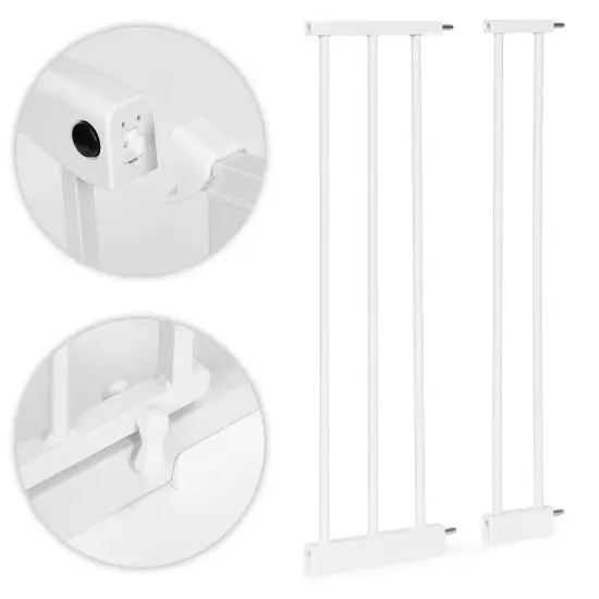 Baltas drošības vārtiņš 74–105 cm Aizsargbarjeras ECOTOYS