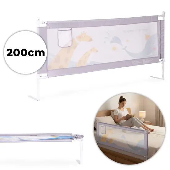 Bed Safety Rail 200 cm Protection Guard for Children Aizsargbarjeras ECOTOYS