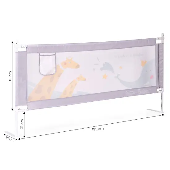 Bed Safety Rail 200 cm Protection Guard for Children Aizsargbarjeras ECOTOYS
