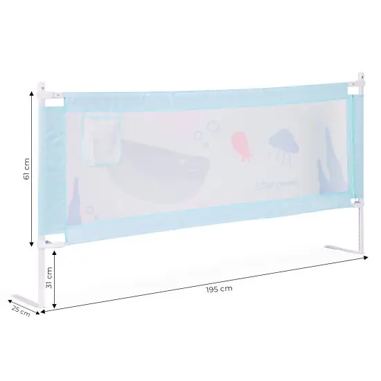 Bed Safety Rail 200 cm Protection Guard for Children Aizsargbarjeras ECOTOYS