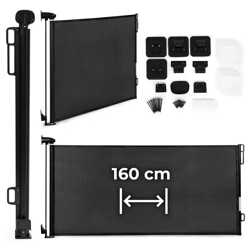 Melns aizsargbarjeras 160 cm, paredzēts kāpnēm un durvīm Aizsargbarjeras ECOTOYS