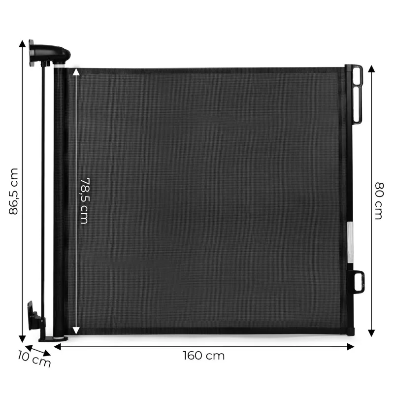 Melns aizsargbarjeras 160 cm, paredzēts kāpnēm un durvīm Aizsargbarjeras ECOTOYS