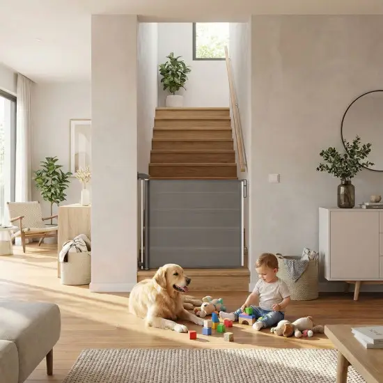 Aizsargvārtiņi, pelēkā krāsā, 160 cm Aizsargbarjeras ECOTOYS