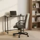 Salokāms melns datora galds 80x45 cm ModernHome