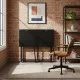 Salokāms melns datora galds 80x45 cm ModernHome