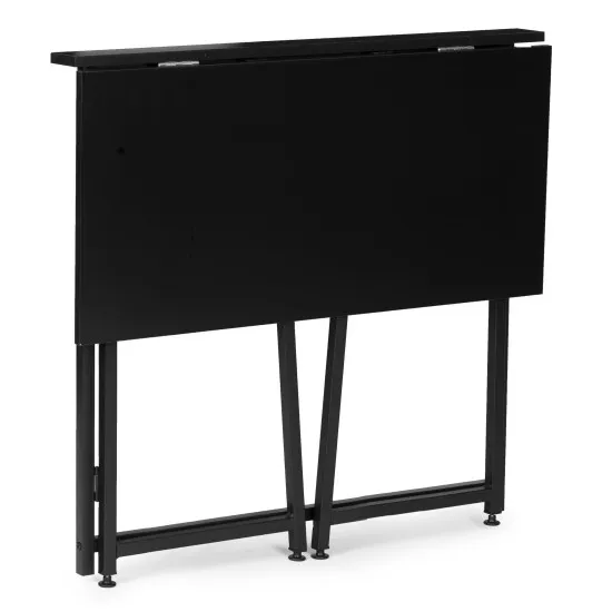 Salokāms melns datora galds 80x45 cm ModernHome