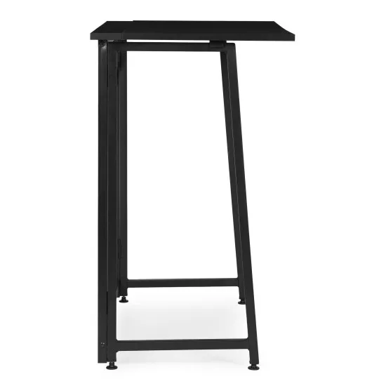 Salokāms melns datora galds 80x45 cm ModernHome