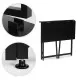 Salokāms melns datora galds 80x45 cm ModernHome