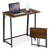 Saliekama tumši brūna datora galda virsma 80x45 cm ModernHome