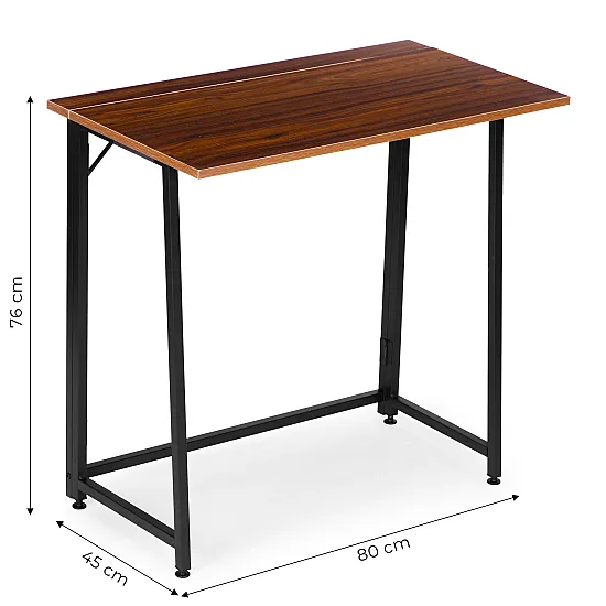 Saliekama tumši brūna datora galda virsma 80x45 cm ModernHome