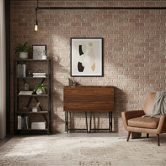 Saliekama tumši brūna datora galda virsma 80x45 cm ModernHome