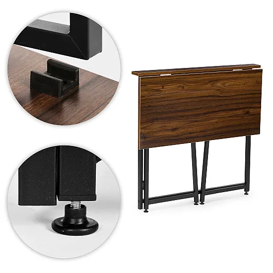 Saliekama tumši brūna datora galda virsma 80x45 cm ModernHome