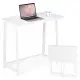 Salokāms balts datora galds 80x45 cm ModernHome