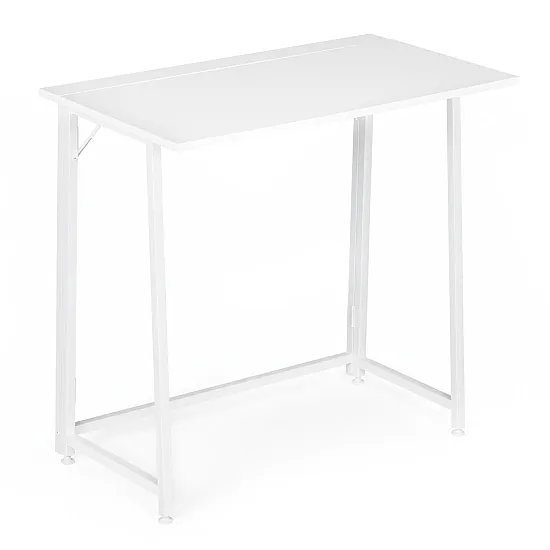 Salokāms balts datora galds 80x45 cm ModernHome