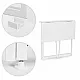 Salokāms balts datora galds 80x45 cm ModernHome