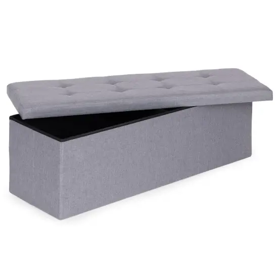 Gaiši pelēka glabāšanas kaste 111x38 cm