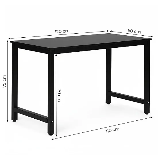 Melna datora/skolas galda 120x60 cm ModernHome