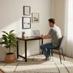 Datorgalds/skolas galds 120x60 cm tumši riekstu krāsā ModernHome