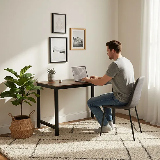 Datorgalds/skolas galds 120x60 cm tumši riekstu krāsā ModernHome