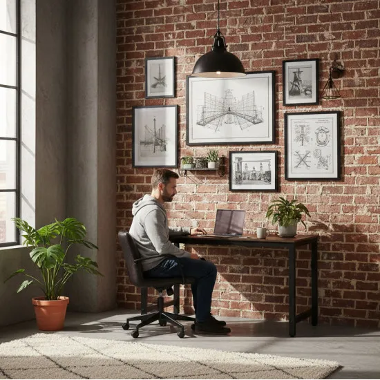 Tumši brūns datora/skolas galds 120x60 cm ModernHome
