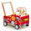 ECOTOYS Koka izglītojoša pastaiga ar gredzeniem bērniem