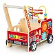 ECOTOYS Koka izglītojoša pastaiga ar gredzeniem bērniem