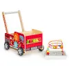 ECOTOYS Koka izglītojoša pastaiga ar gredzeniem bērniem