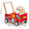 ECOTOYS Koka izglītojoša pastaiga ar gredzeniem bērniem