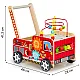 ECOTOYS Koka izglītojoša pastaiga ar gredzeniem bērniem