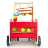 ECOTOYS Koka izglītojoša pastaiga ar gredzeniem bērniem